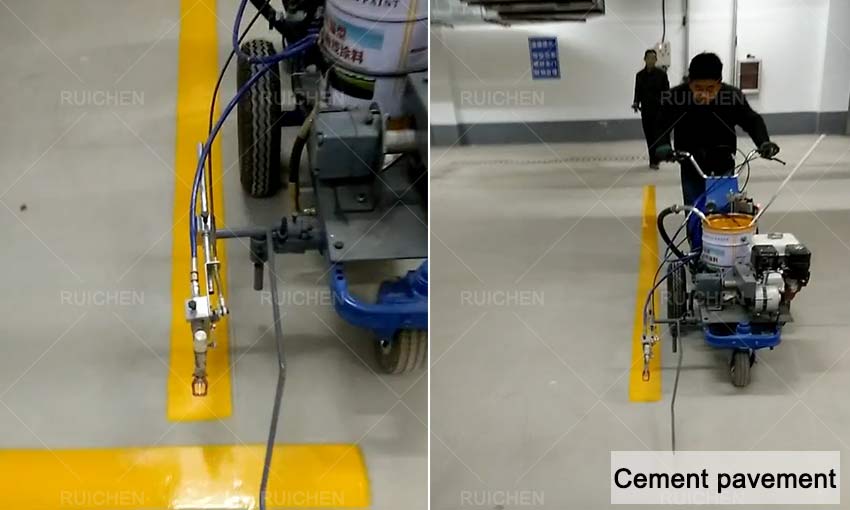 Máquinas de demarcación de pavimentos de pinturas en frío se utilizó en Brasil