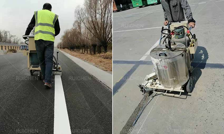 Máquina de marcado de carreteras termoplástico vendida a Sudáfrica